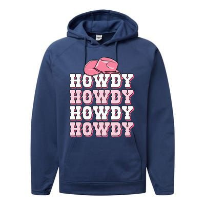 Cute Howdy Western Country Cowgirl Texas Rodeo Performance Fleece Hoodie