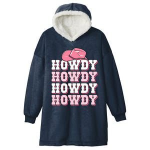 Cute Howdy Western Country Cowgirl Texas Rodeo Hooded Wearable Blanket