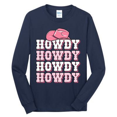 Cute Howdy Western Country Cowgirl Texas Rodeo Tall Long Sleeve T-Shirt