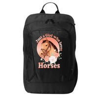 Cute Horse With Saying Just A Who Loves Horses City Backpack