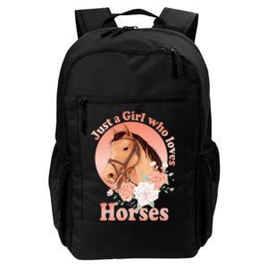 Cute Horse With Saying Just A Who Loves Horses Daily Commute Backpack