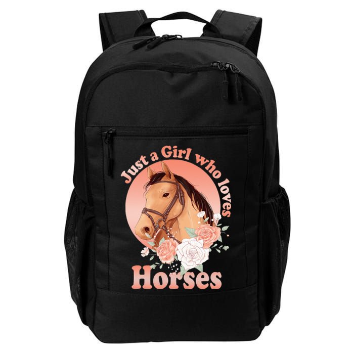 Cute Horse With Saying Just A Who Loves Horses Daily Commute Backpack