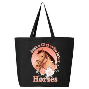 Cute Horse With Saying Just A Who Loves Horses 25L Jumbo Tote