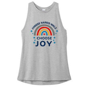 Choose Harris Walz Choose Joy Kamala Harris And Waltz Ladies PosiCharge Tri-Blend Wicking Tank