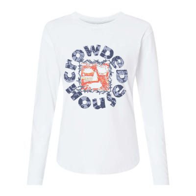 Crowded House – Woodface Womens Cotton Relaxed Long Sleeve T-Shirt