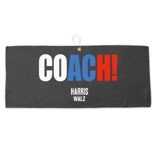 Coach Harris Waltz 2024 Kamala Harris Coach Walz 2024 Large Microfiber Waffle Golf Towel