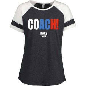 Coach Harris Waltz 2024 Kamala Harris Coach Walz 2024 Enza Ladies Jersey Colorblock Tee