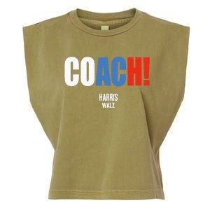 Coach Harris Waltz 2024 Kamala Harris Coach Walz 2024 Garment-Dyed Women's Muscle Tee