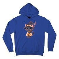 Cute Halloween Witch Cat With Broom Tall Hoodie