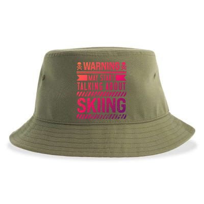 Certified Hobbiest Warning May Start Talking About Skiing Cute Gift Sustainable Bucket Hat