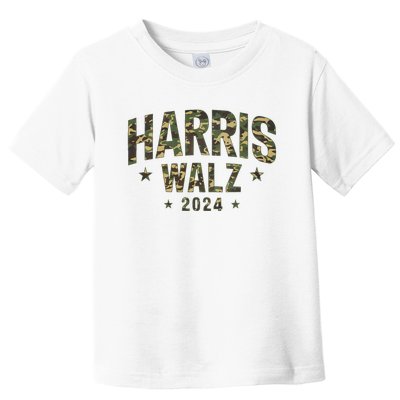 Camo Harris Walz 2024 Election Tim Walz Kamala Camouflage Toddler T-Shirt