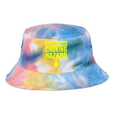 Choking Hazard Warning Caution Raunchy Man Tie Dye Newport Bucket Hat