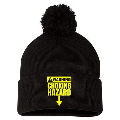 Choking Hazard Warning Caution Raunchy Man Pom Pom 12in Knit Beanie