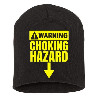 Choking Hazard Warning Caution Raunchy Man Short Acrylic Beanie