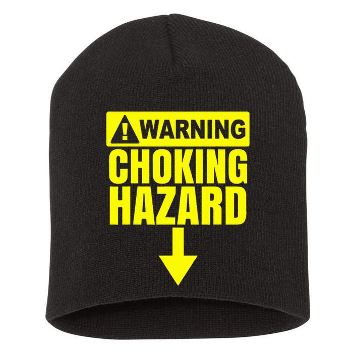 Choking Hazard Warning Caution Raunchy Man Short Acrylic Beanie