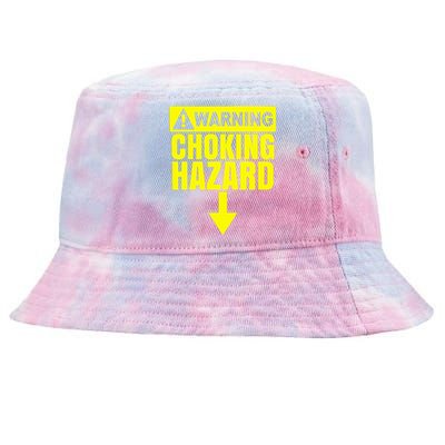 Choking Hazard Warning Caution Raunchy Man Tie-Dyed Bucket Hat