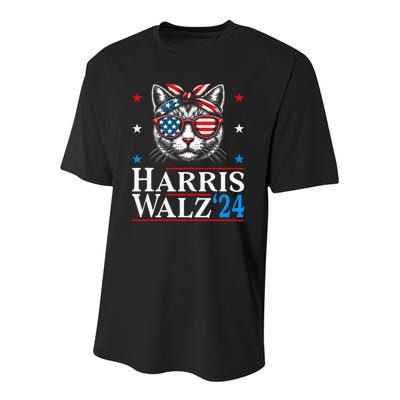 Cat Harris Waltz Tim Walz 2024 Funny Cat Ladies For Kalama Youth Performance Sprint T-Shirt