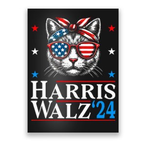 Cat Harris Waltz Tim Walz 2024 Funny Cat Ladies For Kalama Poster