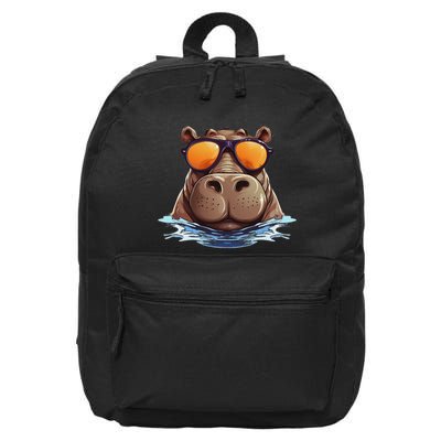 Cool Hippo With Sunglasses For Funny Animals Costume 16 in Basic Backpack