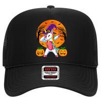 Cute Halloween Witchy Unicorn Halloween High Crown Mesh Back Trucker Hat