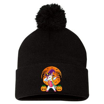 Cute Halloween Witchy Unicorn Halloween Pom Pom 12in Knit Beanie