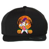 Cute Halloween Witchy Unicorn Halloween Wool Snapback Cap