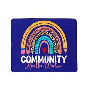 Community Health Worker Leopard Rainbow Healthcare Doctor Gift Mousepad