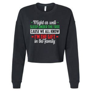 Christmas Humor Women Favorite Person Funny Christmas Cropped Pullover Crew