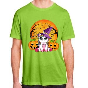 Cute Halloween Witchy Unicorn Halloween Adult ChromaSoft Performance T-Shirt