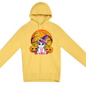 Cute Halloween Witchy Unicorn Halloween Premium Pullover Hoodie