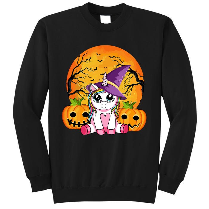 Cute Halloween Witchy Unicorn Halloween Sweatshirt