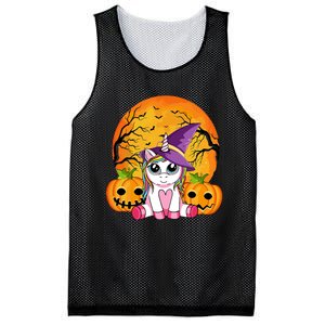 Cute Halloween Witchy Unicorn Halloween Mesh Reversible Basketball Jersey Tank