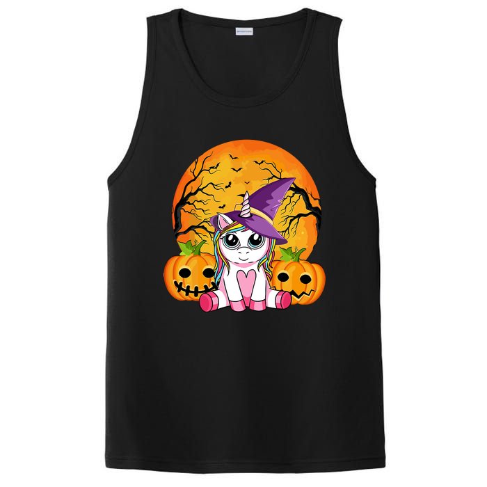 Cute Halloween Witchy Unicorn Halloween PosiCharge Competitor Tank