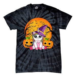 Cute Halloween Witchy Unicorn Halloween Tie-Dye T-Shirt