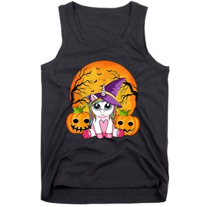 Cute Halloween Witchy Unicorn Halloween Tank Top