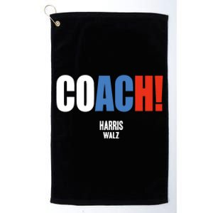 Coach Harris Waltz 2024 Kamala Harris Coach Walz 2024 Coach Platinum Collection Golf Towel