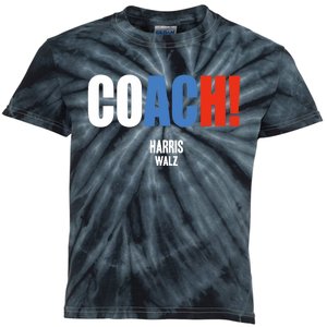 Coach Harris Waltz 2024 Kamala Harris Coach Walz 2024 Coach Kids Tie-Dye T-Shirt