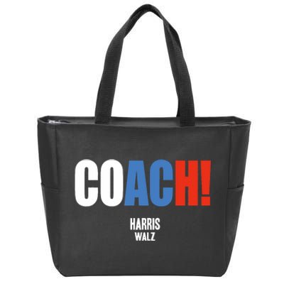 Coach Harris Waltz 2024 Kamala Harris Coach Walz 2024 Coach Zip Tote Bag