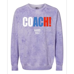 Coach Harris Waltz 2024 Kamala Harris Coach Walz 2024 Colorblast Crewneck Sweatshirt