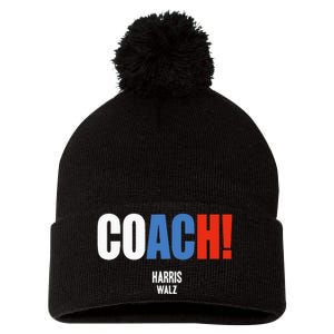 Coach Harris Waltz 2024 Kamala Harris Coach Walz 2024 Pom Pom 12in Knit Beanie