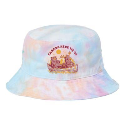 Canada Here We Go Bear And Moose Tie Dye Newport Bucket Hat