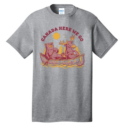 Canada Here We Go Bear And Moose Tall T-Shirt