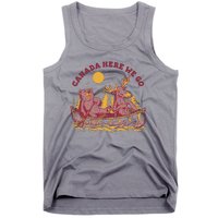 Canada Here We Go Bear And Moose Tank Top