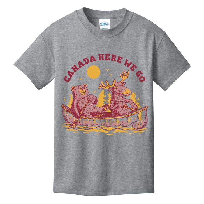 Canada Here We Go Bear And Moose Kids T-Shirt