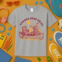 Canada Here We Go Bear And Moose Kids T-Shirt