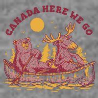 Canada Here We Go Bear And Moose Kids T-Shirt