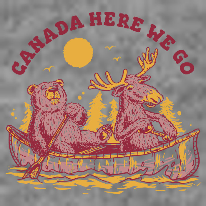 Canada Here We Go Bear And Moose Kids T-Shirt