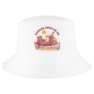 Canada Here We Go Bear And Moose Cool Comfort Performance Bucket Hat