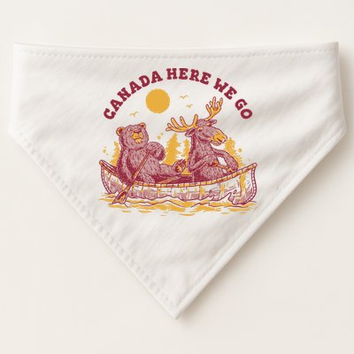 Canada Here We Go Bear And Moose USA-Made Doggie Bandana