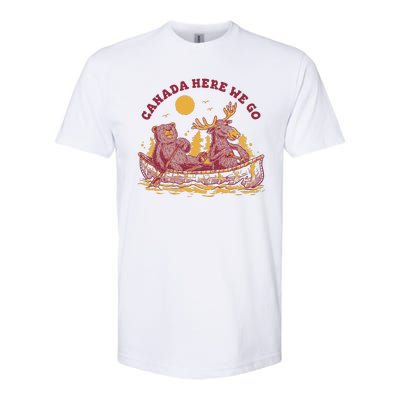 Canada Here We Go Bear And Moose Softstyle CVC T-Shirt